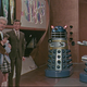 Dr. Who, being menaced by the Daleks.